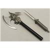Image 2 : Decorative Dragon Axe With Dagger In The Handle