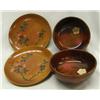 Image 1 : 1960's Japanese Lacquerware 2 Plates 2 Bowls