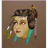 Image 2 : 2 Original Native American Matted Paintings by Robert Redbird