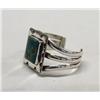 Image 2 : Native American Navajo Silver Turquoise Bracelet by Gibson Nez