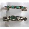 Image 1 : Pair of Vintage Native American Turquoise & Silver Bracelets