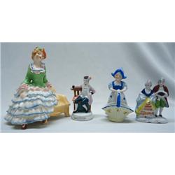 4 Occupied Japan Fine Porcelain Figurines