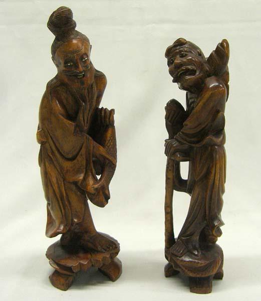 Vintage Pre 1960s Box Wood Japanese Figurines