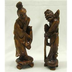 Vintage Pre 1960s Box Wood Japanese Figurines