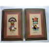 Image 1 : 2 Framed and Matted Cross Stitched Kachina Figures