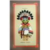 Image 2 : 2 Framed and Matted Cross Stitched Kachina Figures