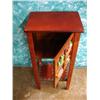 Image 2 : Wood Table w/Shelf & Wire Door w/Southwest Designs