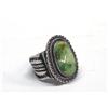 Image 1 : Native American Navajo Blue Gem Turquoise Ring by L Martinez