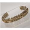 Image 1 : Native American Navajo Silver 14Kt Gold Bracelet