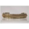 Image 3 : Native American Navajo Silver 14Kt Gold Bracelet