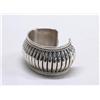 Image 3 : Native American Navajo Sterling Silver Bracelet by Tom Charley