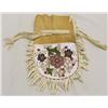Image 1 : 1940 Native American Cree Indian Beaded Doe Skin Bag