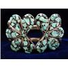 Image 2 : Native American Navajo Turquoise and Jet Inlay Silver Bracelet