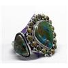Image 2 : Native American Navajo Silver Turquoise Bracelet by Mike Platero