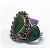 Image 3 : Native American Navajo Silver Turquoise Bracelet by Mike Platero