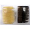 Image 1 : Pair of 1900s Native American Crow Buffalo Horn Hair Combs