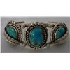 Image 1 : Native American Navajo Silver Turquoise Bracelet