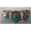 Image 2 : Native American Navajo Silver Turquoise Bracelet