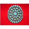 Image 1 : Navajo Old Pawn Silver Turquoise Cluster Bracelet