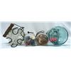 Image 2 : 4 Hazel Atlas Baling Wire Glass Jars, Plus