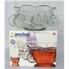 Image 1 : Punch Bowl, Eight Glasses with Hangers and Dipper