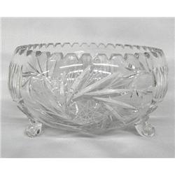 Brilliant Cut Footed Crystal Bowl