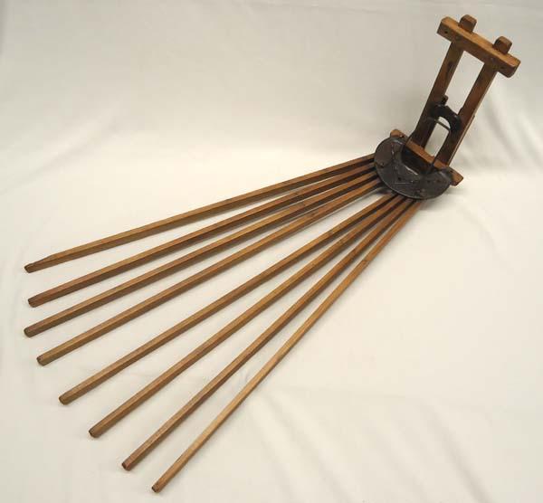 Antique American Wood Wall Cloth Drying Rack