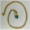 Image 1 : Native American 14K Gold Turquoise Necklace