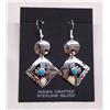 Image 2 : Native American Navajo Silver Earrings by Sandoval