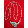 Image 2 : Native American Navajo Silver Necklace