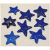 Image 1 : 8 Blue Glass Chipped Stars