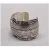 Image 3 : Native American Navajo Silver Bracelet by Carson Blackgoat
