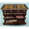 Image 1 : Carved Jewelry Box Filled with Necklaces and More
