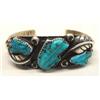 Image 1 : Native American Zuni Silver Turquoise Bracelet