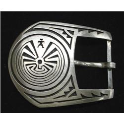 Native American Hopi Silver ''Man in Maze'' Buckle