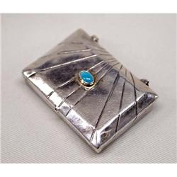 Native American Navajo Silver Hinged Box