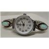 Image 2 : Native American Navajo Silver Opal Watch Band