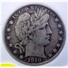 Image 3 : 1910 Philadelphia Mint Barber Half Dollar,