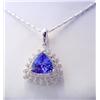 14K WHITE GOLD TANZANITE/DIAMOND PENDANT $5,750.00