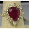 14K YELLOW GOLD RUBY/DIAMOND RING GLA $16,961.00