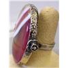 Image 5 : STERLING SILVER BIG STONE RING