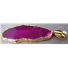 Image 4 : 18KT GOLD PLATED ROSE AGATE