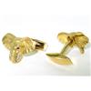 Image 2 : 18K Yellow Gold, Ruby Elephant Cufflinks