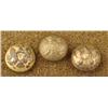 Image 1 : 3 Small Civil War Infantry Cuff Buttons ORIG