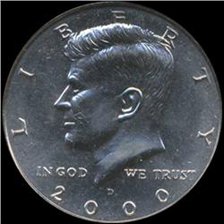 2000D Kennedy Half 50c Coin Graded GEM (COI-6922)