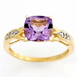 2.65ct Huge Pink Amethyst Diamond 9k Gold Ring (JEW-9344X)