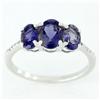 Image 1 : 1.88ct Natural Iolite Diamond 9k Wht Gold Ring (JEW-9384X)
