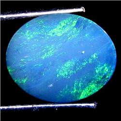 2.42ct Australian Black Opal Doublet Full Fire (GEM-30001)