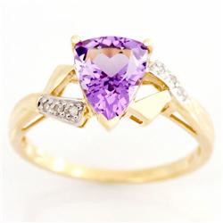 1.46ct Natural Amethyst Diamond 9k Gold Ring (JEW-9338X)