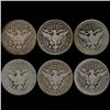 Image 2 : 1913 Barber Quarters Lot of 6 Better Circulated (COI-7433)
